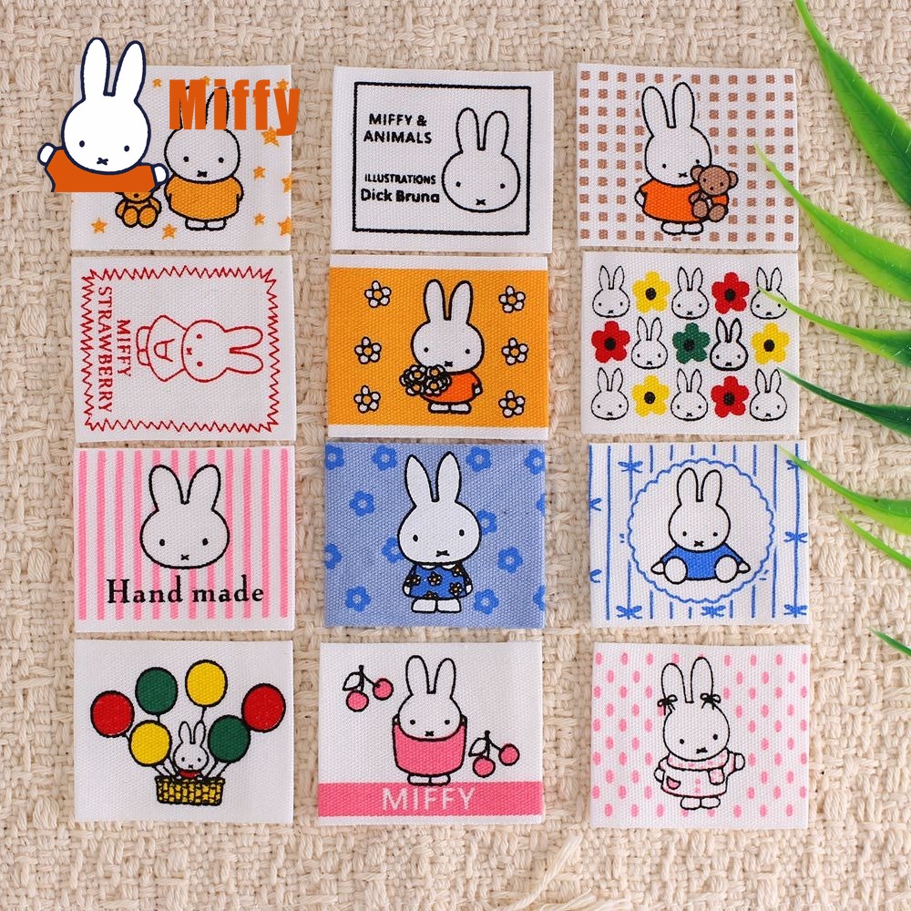 Embellishments For Scrapbooking - かわいいミッフィー布パッチかわいいウサギ織りパッチ縫い付けアップリケ刺繍タグ DIY クラフトスクラップブック素材アクセサリーギフト