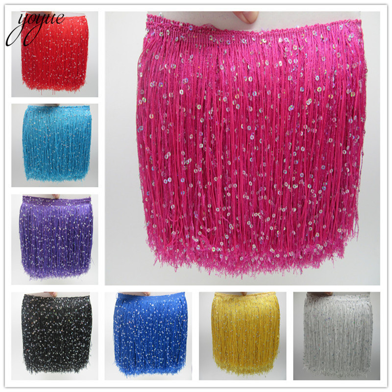 Beaded Trim Fringe - Yoyue-ポリエステルとフリンジ付きの長いリボン,フリンジ付きリボン,縫い付けられたドレスのステージカーテン,衣類アクセサリー,1ヤード,20cm