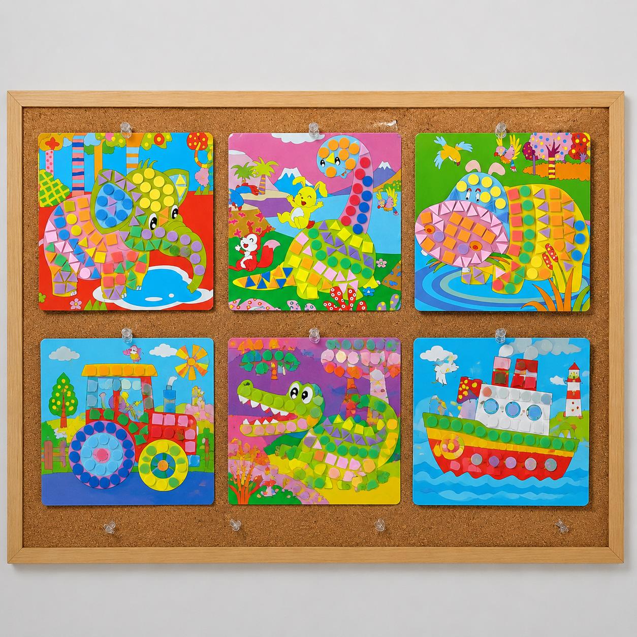 Embellishments For Scrapbooking - バルク3Dフォームモザイクシート – コラージュアート、スクラップブッキング装飾、手作りクラフトプロジェクト用のカラータイルステッカー TMZ