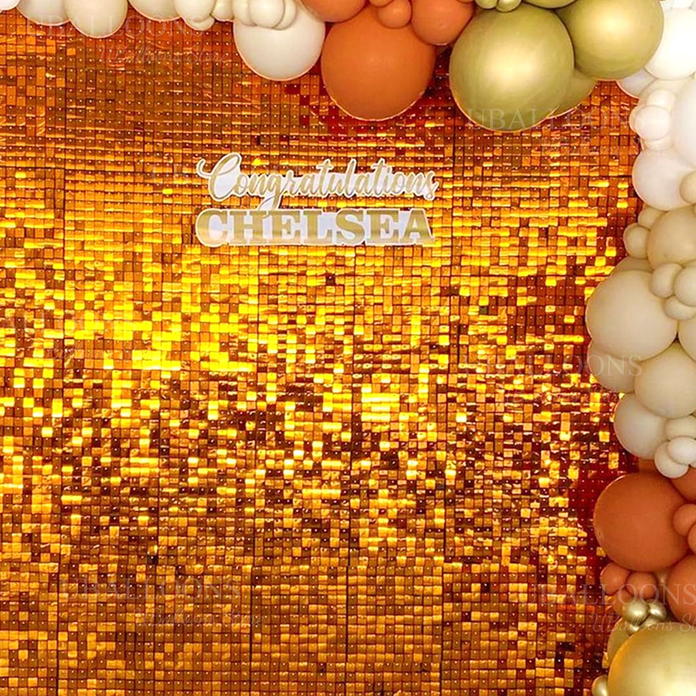 Sequin Fabric Panel - 明るいオレンジのきらめく壁背景パネル 12/18/24 個銅オレンジ壁スパンコールパネル誕生日ハロウィンベビーシャワーの装飾