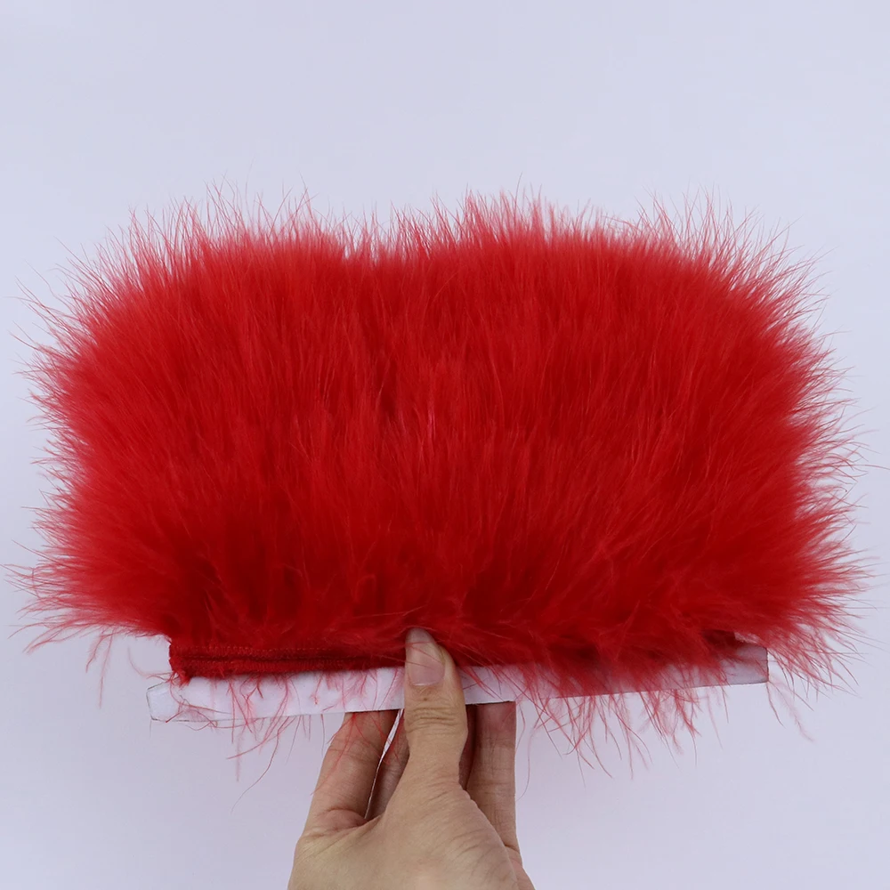 Feather Trim Marabou - 1メートルの柔らかい七面鳥の羽根飾り、ふわふわのマラブーフェザーリボン、ウェディングドレス、カーニバルコスチューム、装飾フリンジ、クラフト、羽根飾り用