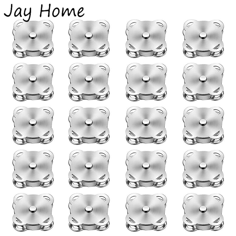 Iron On Stud Set - 20個の磁気ボタンセット,金属ボタン,スナップ,ハンドバッグ,衣類,縫製用のスナップ留め