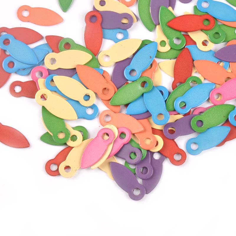 Embellishments For Scrapbooking - 100 個マルチカラーブラッドスクラップブック装飾用回転ロックボタンブラッド DIY フォトアルバムフレーム手作り靴装飾 c2195
