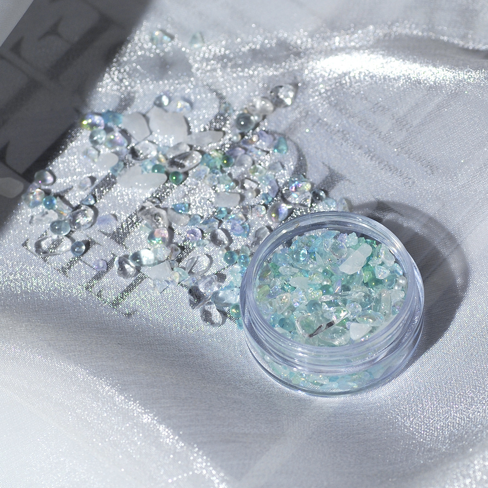 Embellishment Glue Craft - DIY貝殻樹脂宝石不規則クラッシュクリスタルミックス、エポキシクラフトジュエリー装飾＆アートデコ用クリームグルー付き