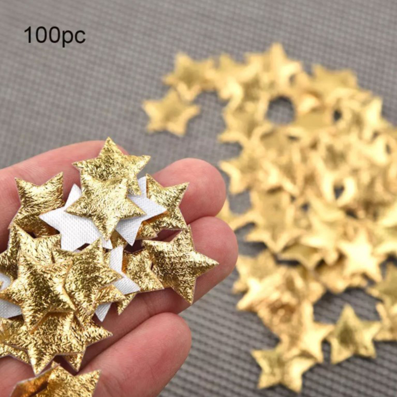 Embellishments For Scrapbooking - 100 個ゴールド/シルバー星クリスマスパーティーの装飾泡生地星 DIY スクラップブックカード装飾品装飾アクセサリー