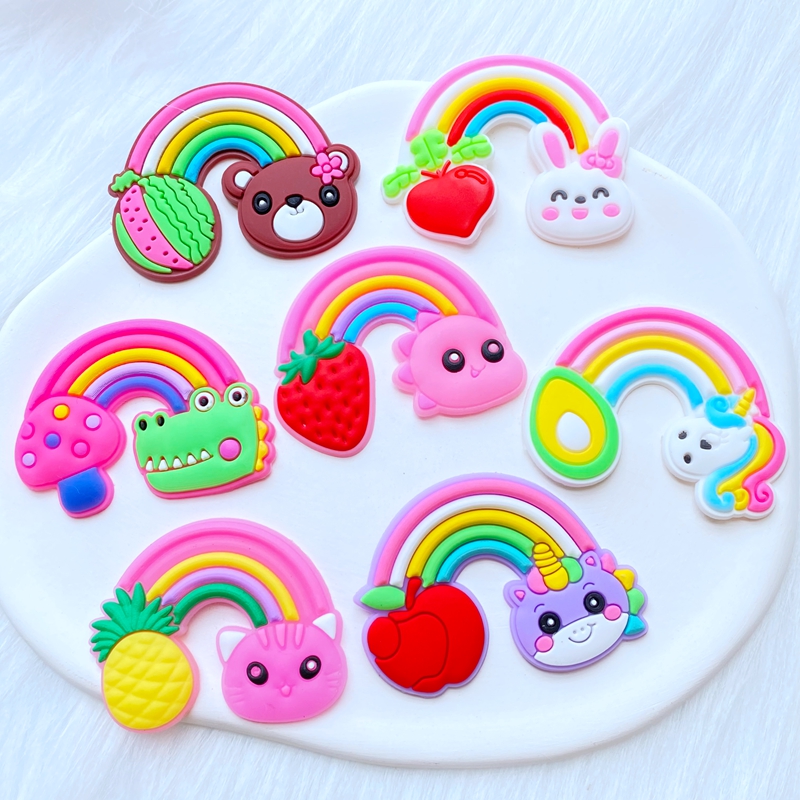 装飾用の柔軟なレインボーステッカー,動物のフルーツモチーフ, - Embellishment Glue Craft のレビューと価格