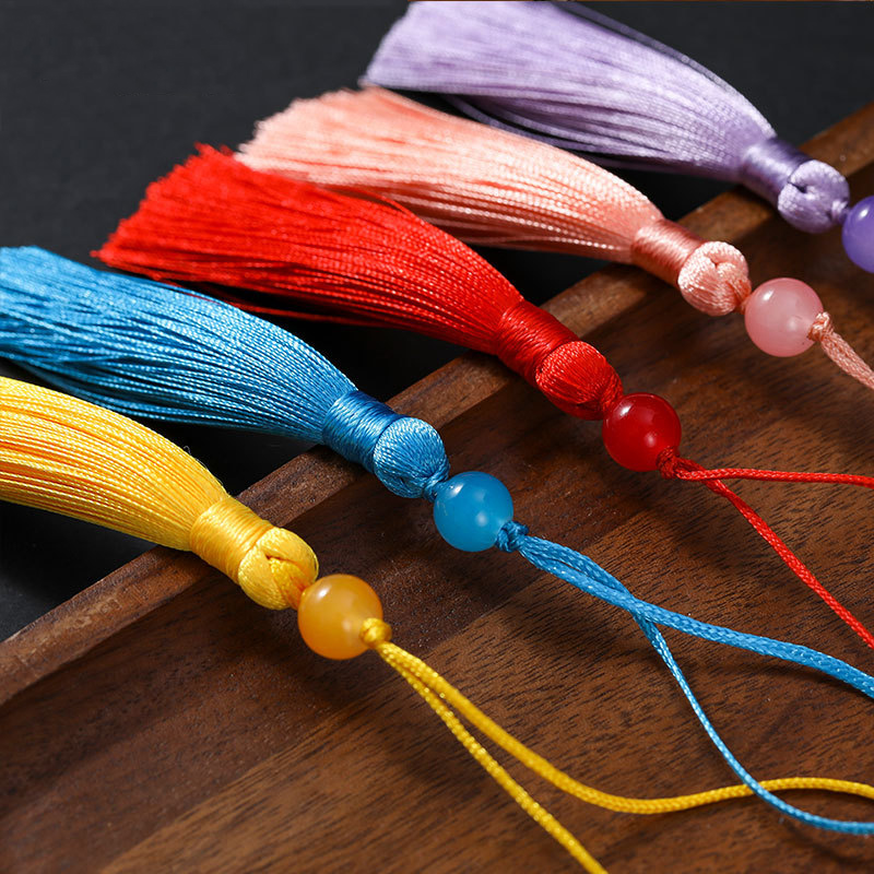 ジュエリー作り用ポリエステルシルクタッセル,ミニタッセル,ビ - Beaded Trim Fringe のレビューと価格
