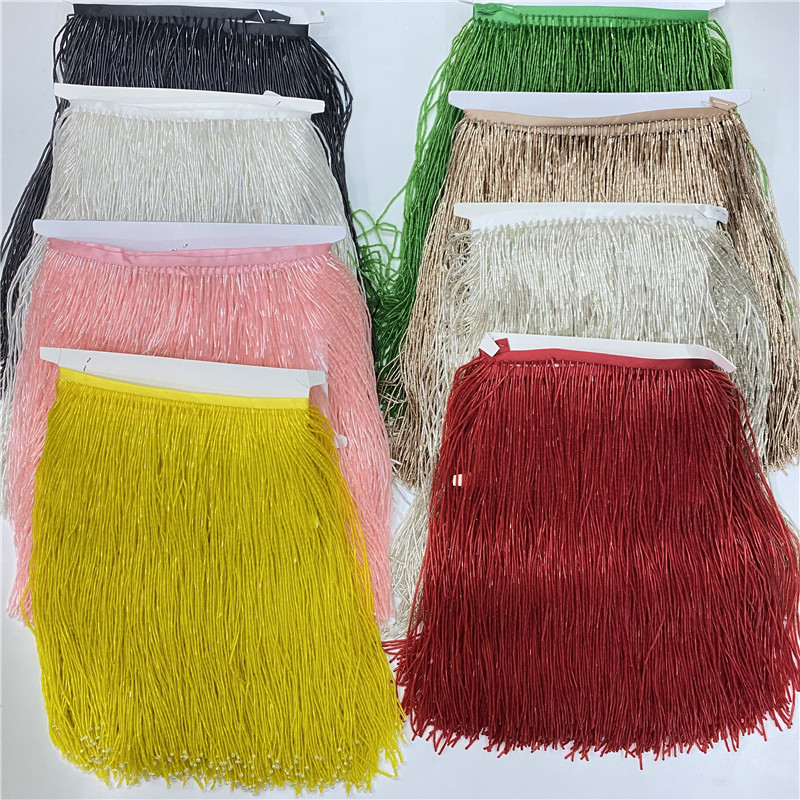 フリンジ付き高品質縫製用リボン,30cm,2メートル/バッチ - Beaded Trim Fringe のレビューと価格