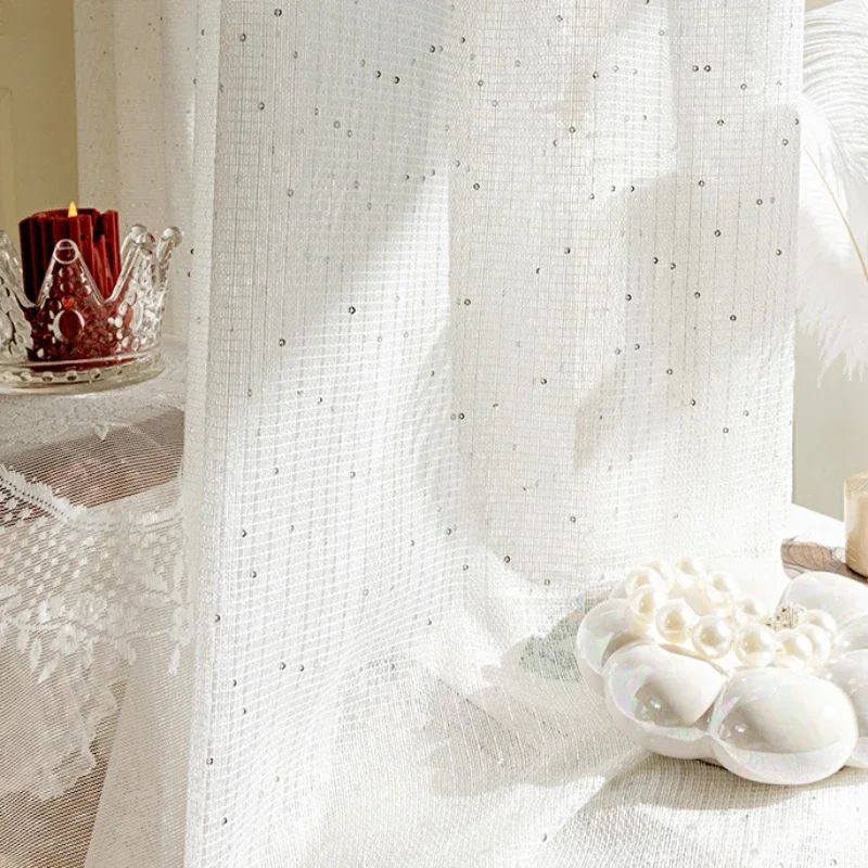 フランスの薄手のカーテンリビングルームベッドルームダイニング - Sequin Fabric Panel のレビューと価格
