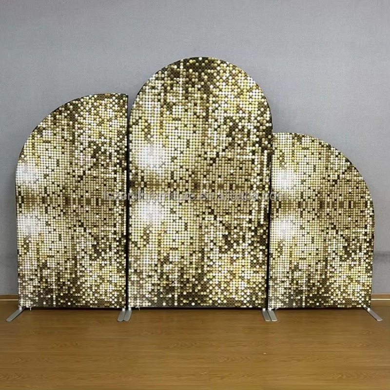 結婚披露宴特製スパンコール生地アーチバックカバー、夢のような - Sequin Fabric Panel のレビューと価格