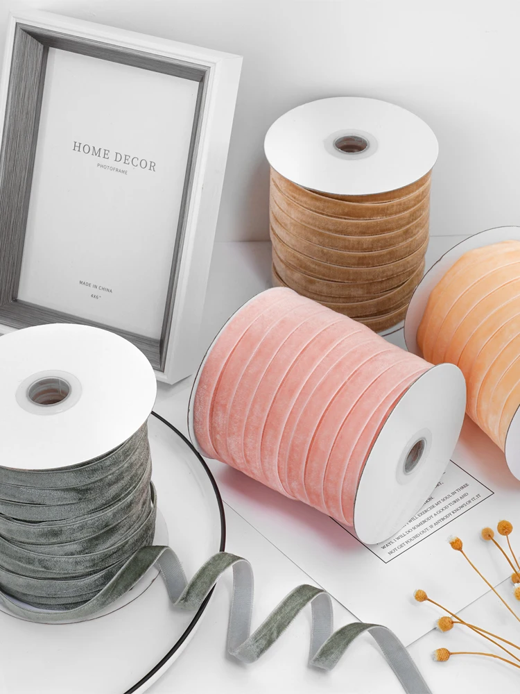 ギフト包装用スプール付きベルベットリボンロール、結婚式の工芸 - Velvet Ribbon Roll のレビューと価格