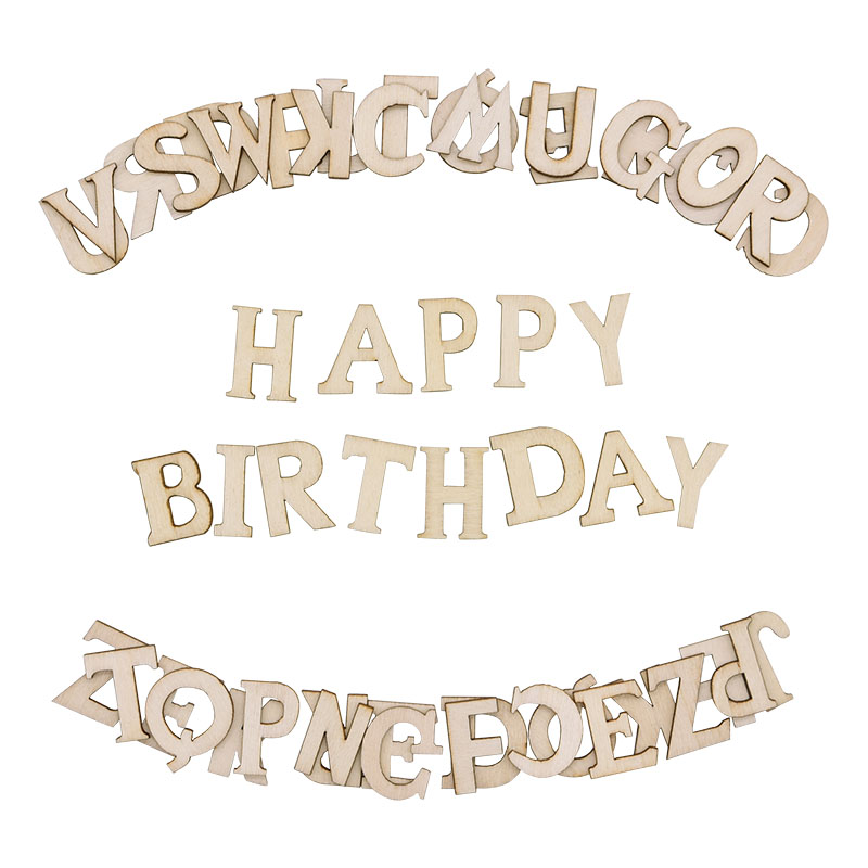 アルファベットと数字の木製のアルファベットと数字,結婚式の装 - Embellishments For Scrapbooking のレビューと価格