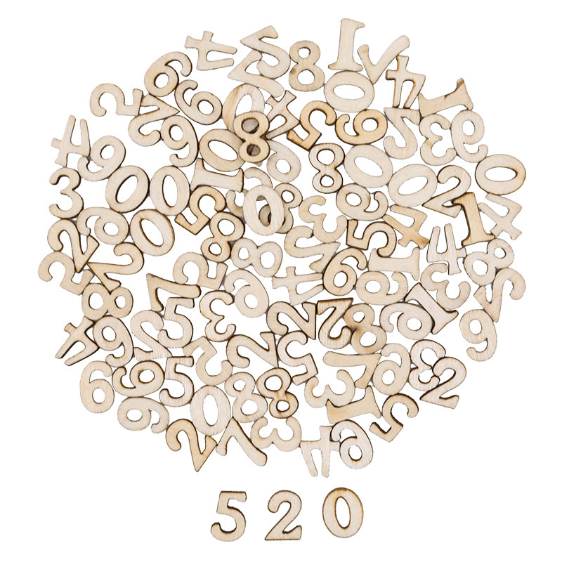 アルファベットと数字の木製のアルファベットと数字,結婚式の装 - Embellishments For Scrapbooking のレビューと価格