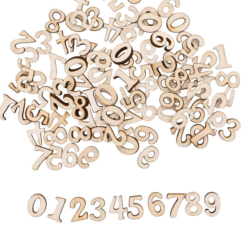アルファベットと数字の木製のアルファベットと数字,結婚式の装 - Embellishments For Scrapbooking のレビューと価格