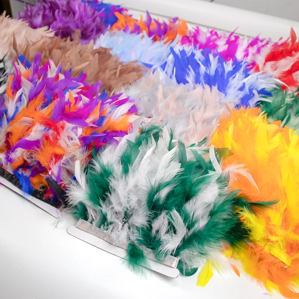 1M 5M 10M バイカラーの七面鳥の羽飾り 10-15c - Feather Trim Marabou のレビューと価格