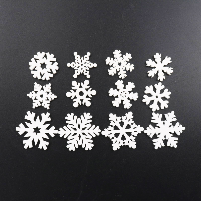 20個木製クリスマススノーフレークナチュラルスクラップブッキ - Embellishments For Scrapbooking のレビューと価格