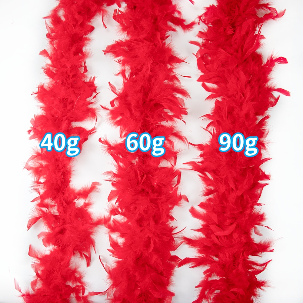 レッドマラブーフェザーボアトリムふわふわ2ヤード10個40- - Feather Trim Marabou のレビューと価格