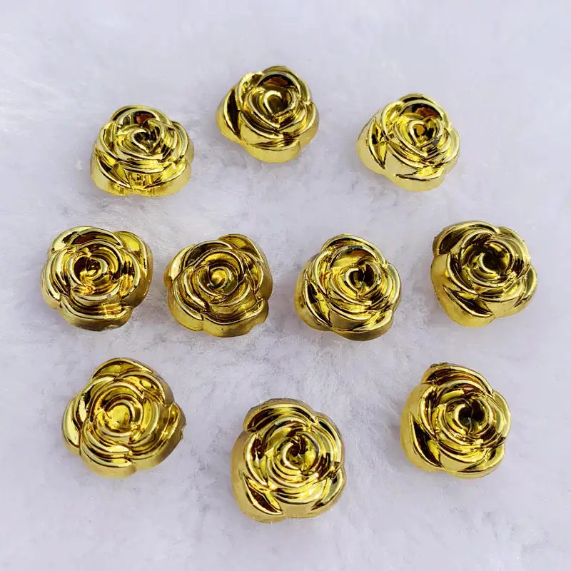 40 個 14 ミリメートルゴールドローズ花樹脂カボション宝 - Embellishment Glue Craft のレビューと価格