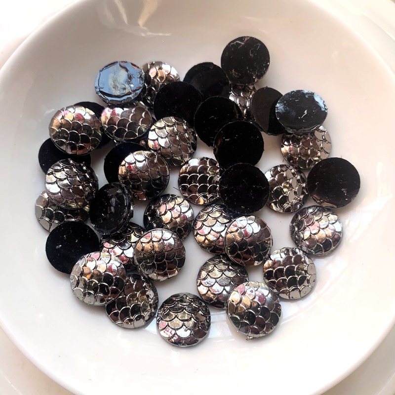 80 個 12 ミリメートルブラックメタルカラーマーメイドフ - Embellishment Glue Craft のレビューと価格
