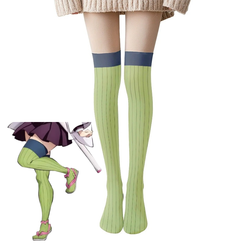 アニメ 甘露寺蜜璃 コスプレ小道具風 JK ストッキング 薄 - Embellish Knit のレビューと価格