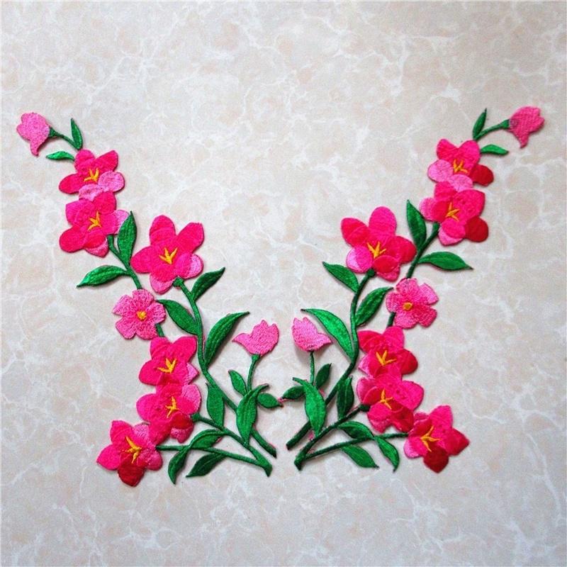 衣類用パッチに花が刺繍された鉄,素敵なステッカー,青いアップ - Applique Patch Flower のレビューと価格