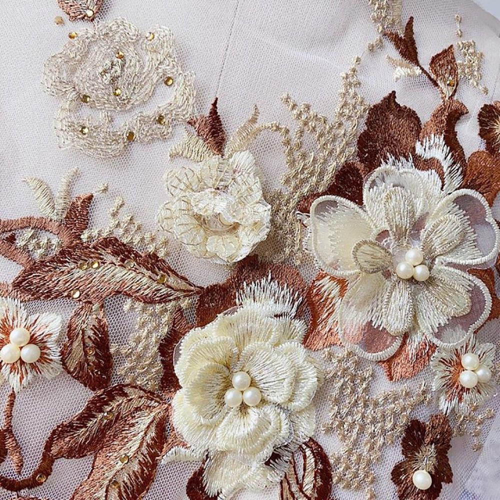 ファッションエレガントカラフルスパンコール刺繍パッチ3Dフラ - Applique Patch Flower のレビューと価格