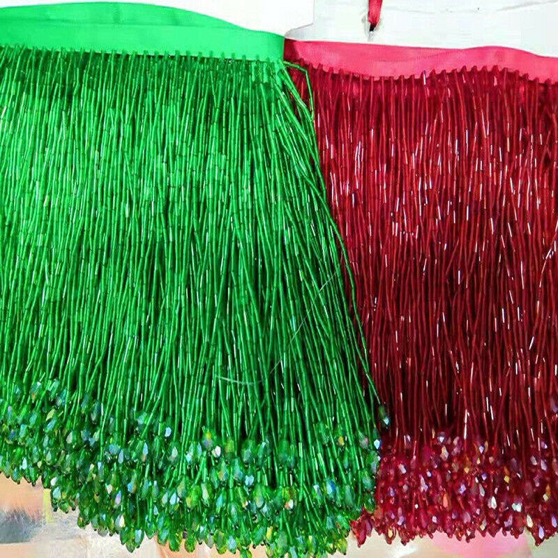 縫製カーテン用レースビーズタッセル、クリスタルフリンジ、ドロ - Beaded Trim Fringe のレビューと価格