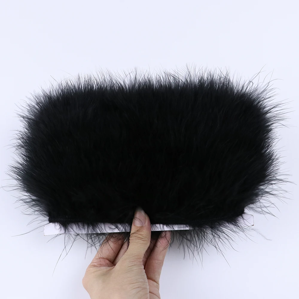 1メートルの柔らかい七面鳥の羽根飾り、ふわふわのマラブーフェ - Feather Trim Marabou のレビューと価格