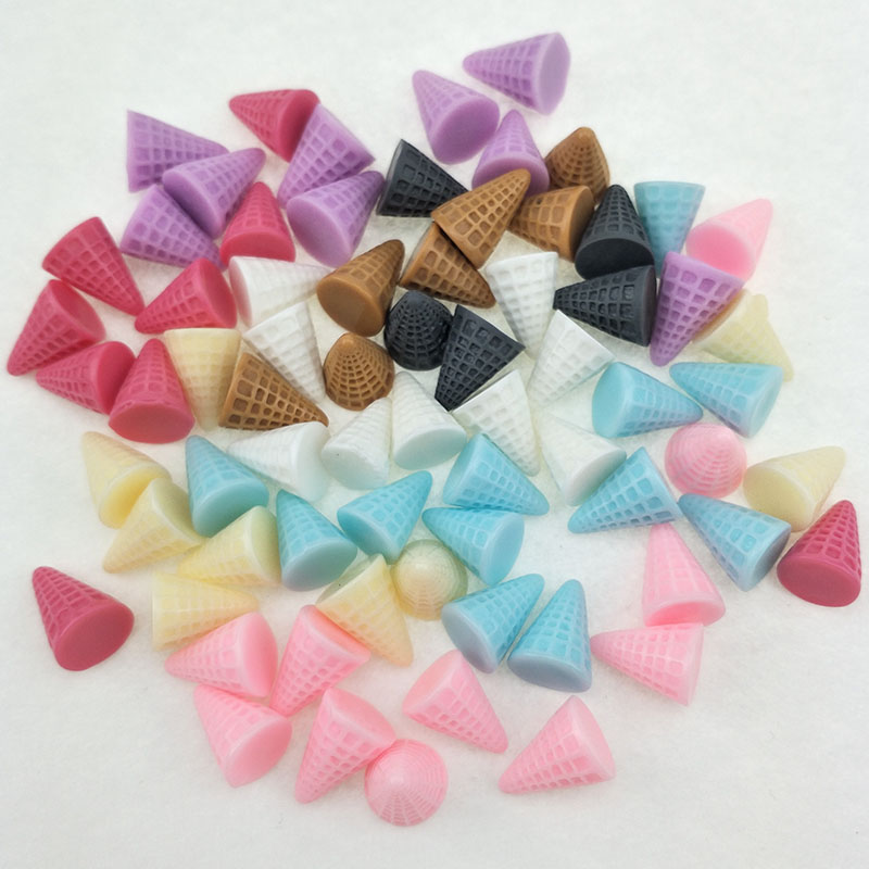 40ピース/ロット1.5*2センチメートル樹脂アイスクリーム - Embellishment Glue Craft のレビューと価格