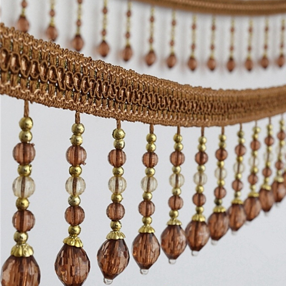 フリンジ,タッセル,カーテンテーブル,結婚式の装飾,t258 - Beaded Trim Fringe のレビューと価格