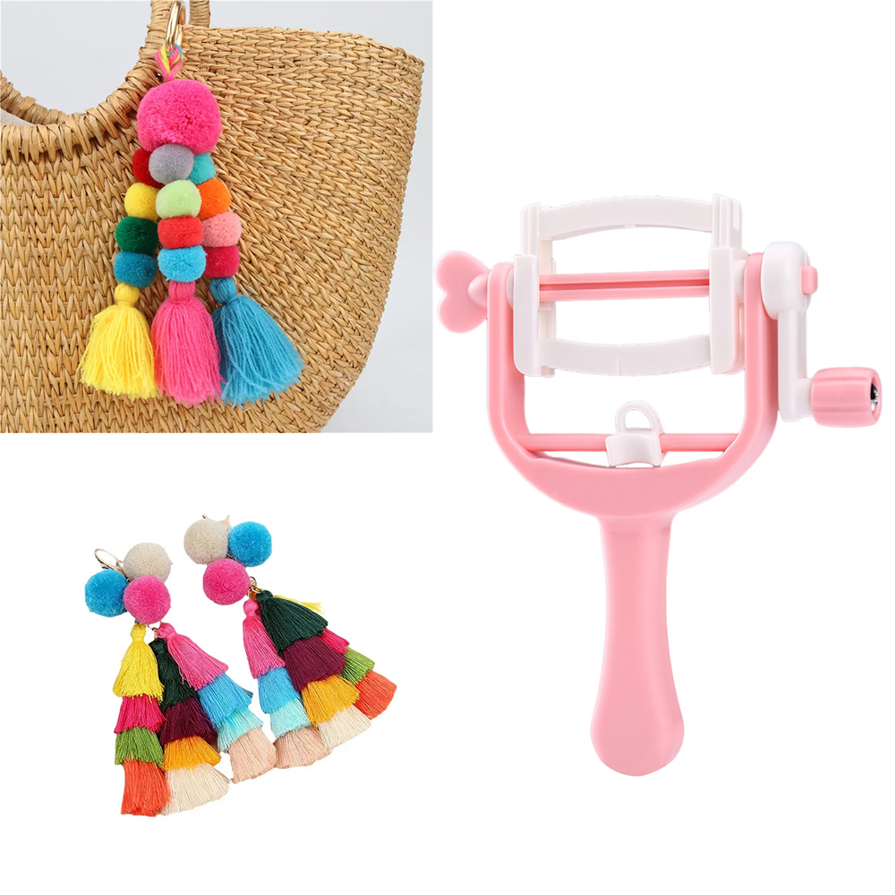 DIYホームハンドクランクロープ織り機、ポムウィーバー、ポム - Pom Pom Maker Tool のレビューと価格