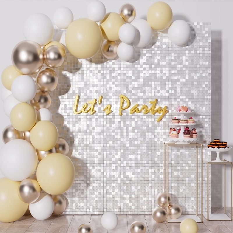 ゴールドとブラックのスパンコールの壁パネル,背景の装飾,結婚 - Sequin Fabric Panel のレビューと価格