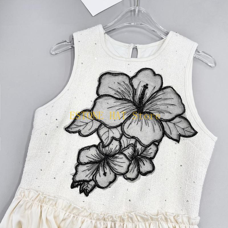 49MF 花縫製パッチエレガントなフラワービーズチュールアッ - Applique Patch Flower のレビューと価格