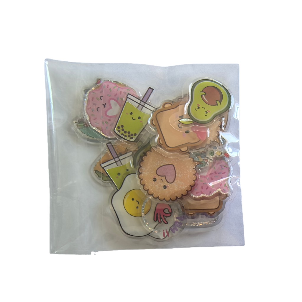 45 枚の愛らしいエポキシステッカー - ヒッピー平和と食べ - Craft Embellishment World のレビューと価格