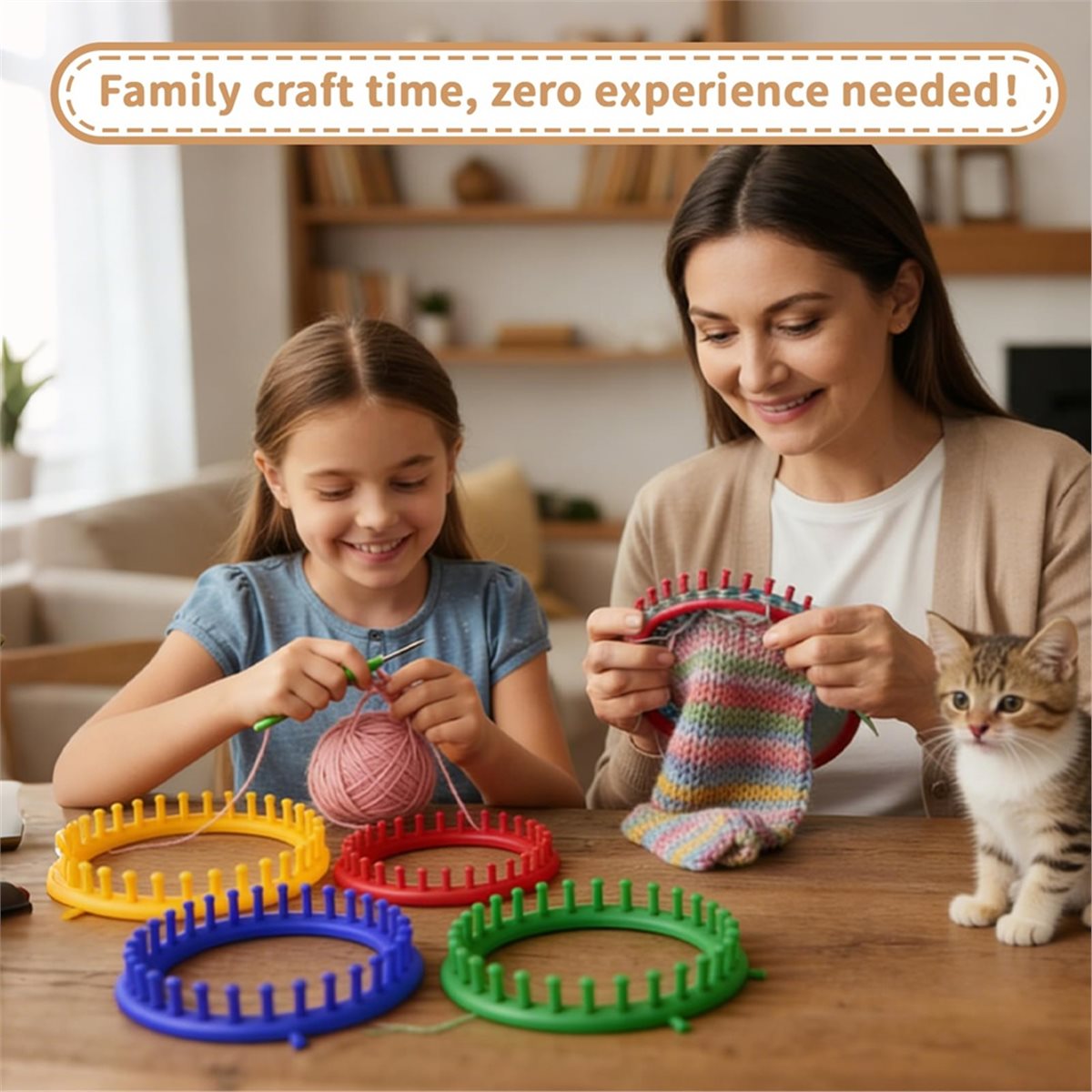 軽量編み物キット ポンポンメーカー付き 丸編み針 初心者向け - Pom Pom Maker Tool のレビューと価格
