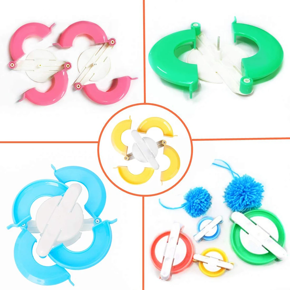 糸カッター付き4サイズポンポンメーカーキット - 編み物、か - Pom Pom Maker Tool のレビューと価格