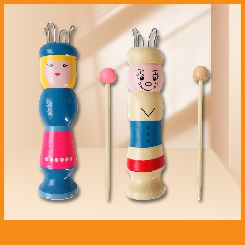 木製人形フレンチニッター子供用DIYクラフト編み物ツールポン - Pom Pom Maker Tool のレビューと価格