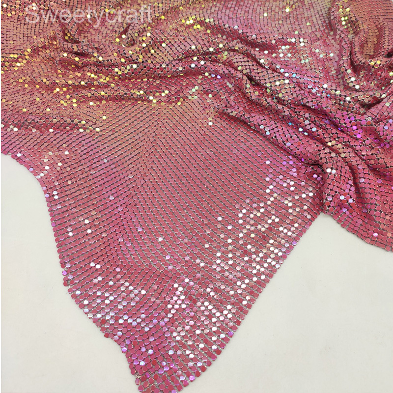 メッシュ生地のキラキラ,柔軟な金属のスパンコール,さまざまな - Crystal Mesh Fabric のレビューと価格