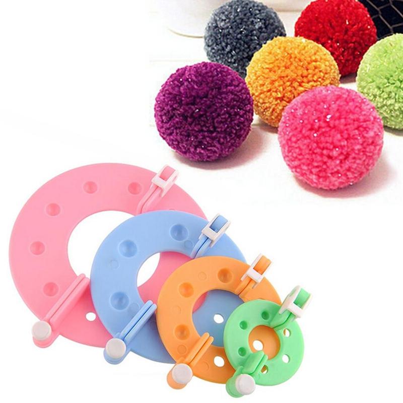 8個入り4サイズプラスチックポンポンメーカーセット、3.5/ - Pom Pom Maker Tool のレビューと価格