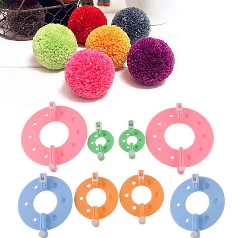 8個入り4サイズプラスチックポンポンメーカーセット、3.5/ - Pom Pom Maker Tool のレビューと価格