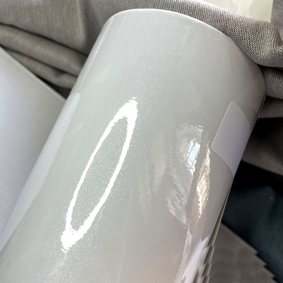50cm×600cm 高光沢ホワイトグリッターダイヤモンドビ - Glitter Vinyl Roll のレビューと価格