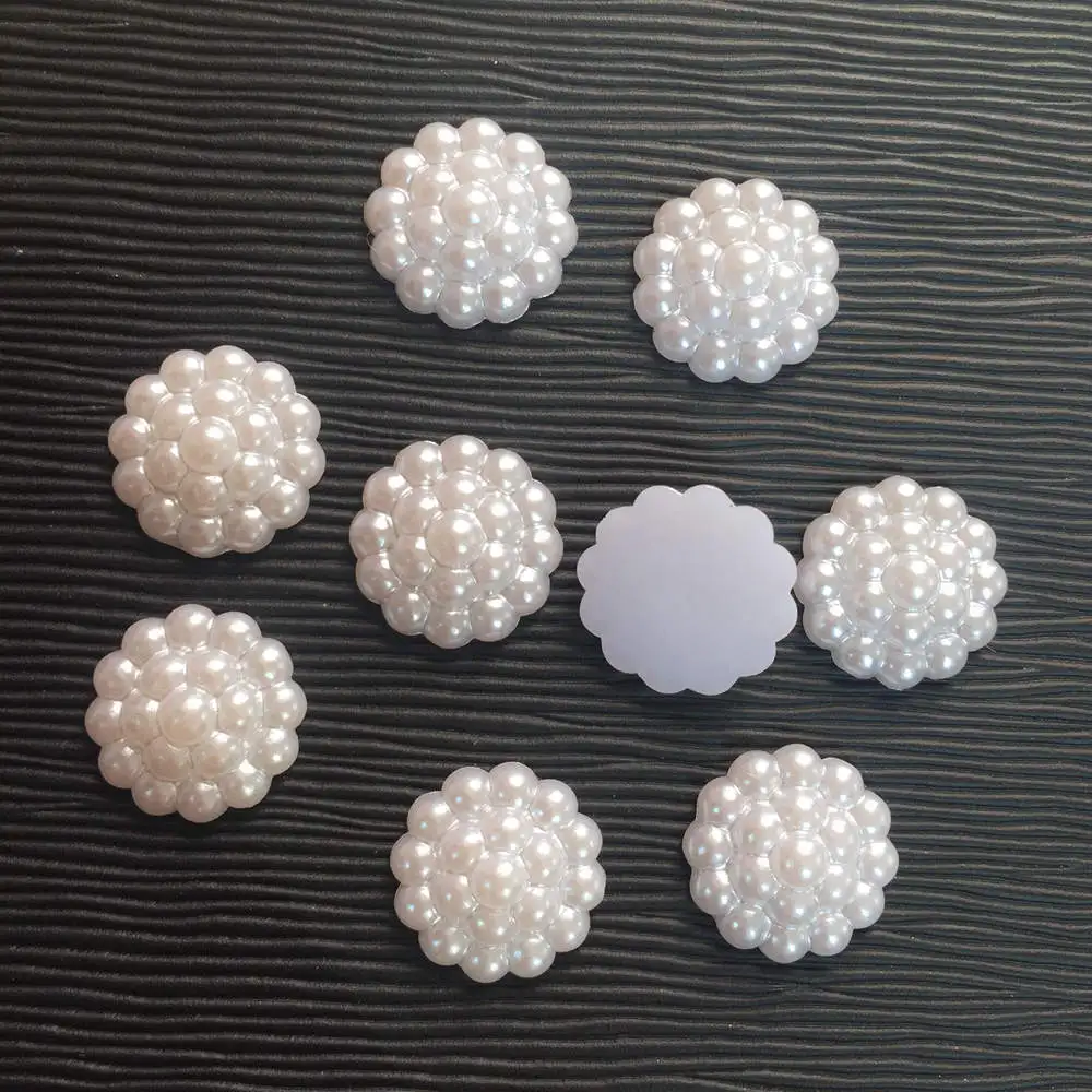 80 ピース/ロットフラットバックパールクリスマスクラフトカ - Embellishment Glue Craft のレビューと価格