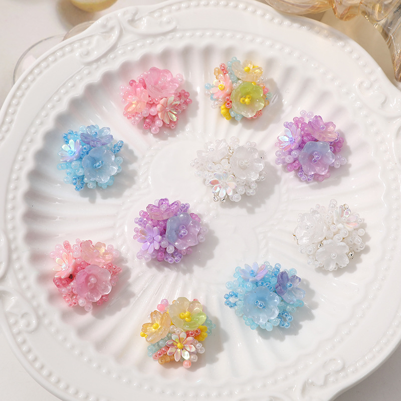 2 個のクリスタルフラワーパッチ衣料用絶妙なクリスタルビーズ - Applique Patch Flower のレビューと価格