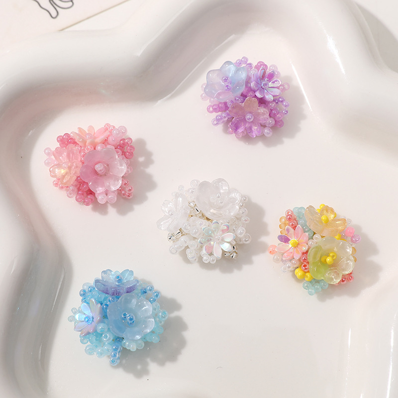 2 個のクリスタルフラワーパッチ衣料用絶妙なクリスタルビーズ - Applique Patch Flower のレビューと価格