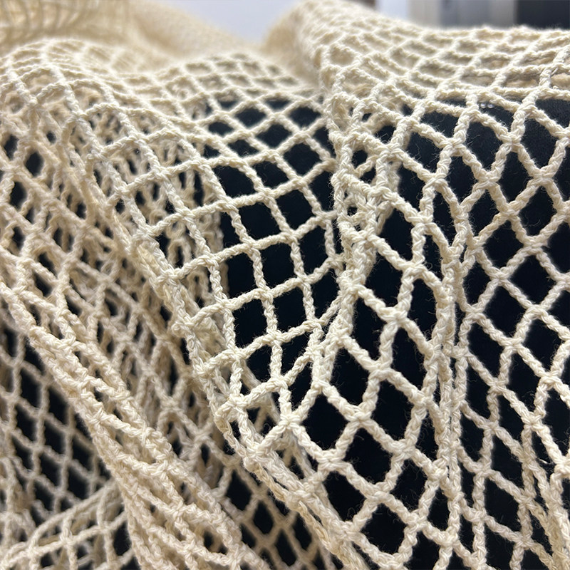 綿麻フィッシュネット生地、大きなメッシュの透かし彫りガーゼ生 - Crystal Mesh Fabric のレビューと価格